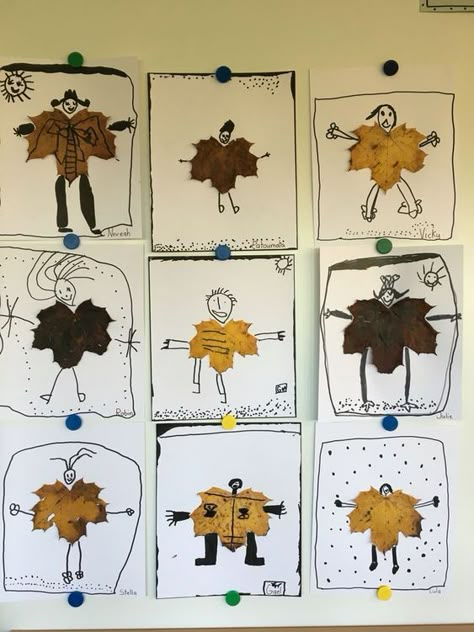 Trin For Trin Tegning, Forest School Activities, Fall Preschool Activities, Tree Study, Fall Arts And Crafts, Fall Preschool, Leaf Crafts, Fall Crafts For Kids, Autumn Crafts