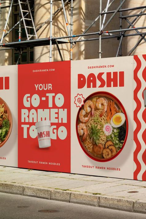 Noodle Graphic Design, Noodles Branding, Noodles Logo Design, Dashi Ramen, Poster Branding Design, Ramen Branding Design, Culinary Branding, Noodle Branding, Noodle Design