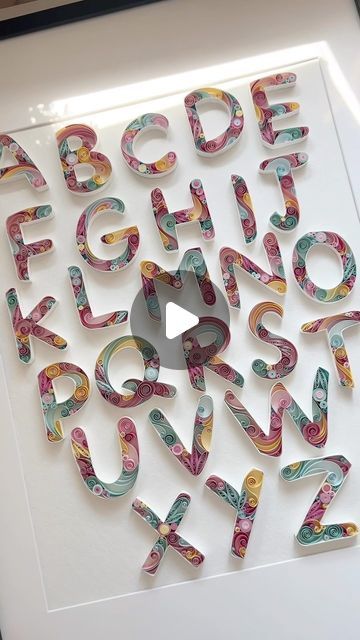 Quilling By Svetlana Danilova on Instagram: "How to make paper letters? If you want to know more about that, please, use the links in my bio. I prepared a lot of useful information and video tutorials which help you to make quilled letters and names by yourself 🙌🏻☺️ #quilling#paper#papercarft#lettering#letters#alphabet#craft#paperart" Paper Quilling Letters Alphabet, Quilling Letters Alphabet, Alphabet Quilling, Quilled Letters, Paper Letters, Quilling Letters, Lettering Letters, Alphabet Crafts, Letters Alphabet