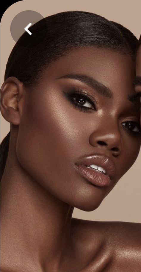 Black Bride Makeup, Bride Makeup Ideas, Makeup Bronze, Beauty Make-up, Black Women Makeup, Dark Skin Beauty, Braut Make-up, Black Bride, Gold Makeup