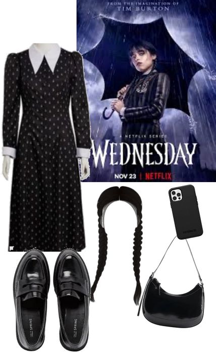 Wednesday adams Outfit | ShopLook Wensday Adams Outfits, Wednesday Addams Outfit Inspiration, Pasta Wednesday, Addams Outfit, Wednesday Style, Wednesday Addams Outfit, Wednesday Party, Wednesday Outfit, Weird Girl