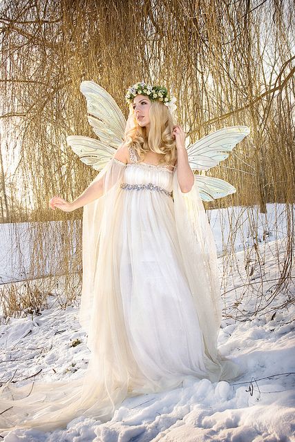 FA3 Fairy Wings Jolien-Rosanne from the Netherlands wearing her Teasel wings in clear with silver veins White Fairy Dress, Fairy Dress Costume, Fairy Outfit, White Fairy, Snow Fairy, Winter Fairy, Fairy Wedding, Love Fairy, Beautiful Costumes