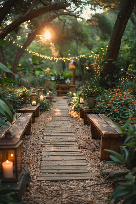 Woods Backyard Ideas, Outdoor Garden Ideas, Cottage Backyard, Dream Backyard Garden, Garden Prepping, Small Yard Landscaping, Backyard Walkway, Backyard Seating Area, Zen Garden Design