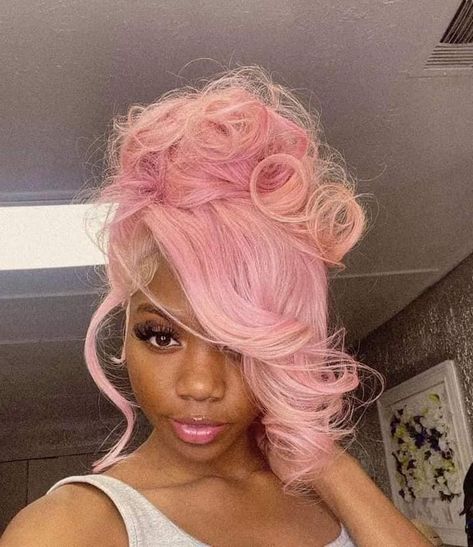 Custom colored updos this summer. 🌈💇🏽‍♀️💓🌷🔥 #softgirlera #softgirlaesthetics #inspo #hairinspo #coloredhair #summer #summerstyle Discord Pfps, Floral Hair Clip, Short Sassy Hair, Birthday Hair, April 22, Baddie Hairstyles, Hair Inspo Color, Black Girls Hairstyles, Aesthetic Hair