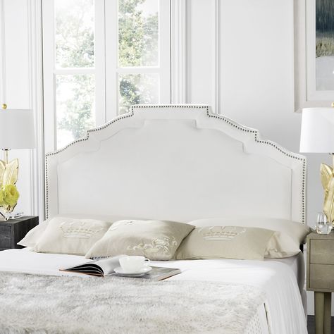 White metal headboard