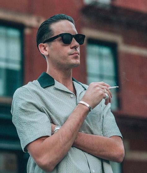 Old Money Haircut, Gents Hats, G Eazy Style, Mens Outdoor Fashion, Italian Hair, Mens Western Wear, Mens Smart Casual Outfits, Casual Sunglasses, Aesthetic Outfits Men