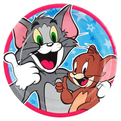 Tom and Jerry Dessert Plates (8 count) Description: This cat and mouse will vain friendship for dessert! These Tom and Jerry 7" Dessert Plates (8 count) have blue stars Tom And Jerry Hd, Jerry Images, Happy Birthday Tom, Tom Und Jerry, Tom And Jerry Pictures, Tom Y, Tom And Jerry Wallpapers, Tom Et Jerry, Disney Toms