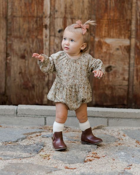 Fall Toddler Outfits, Romper Fall, Baby Bubble Romper, Golden Garden, Santa Outfit, Baby Bubble, Holiday Attire, Toddler Fall, Holiday Baby