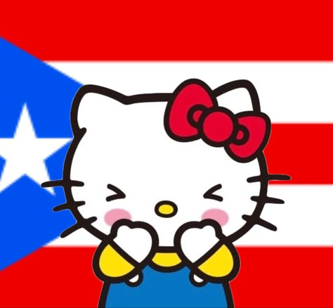 Bad Bunny Hello Kitty, Viva Cuba, Anuel Aa Wallpaper, Puerto Rico Pictures, Puerto Rico Art, Kitty Pictures, Hello Kitty Coloring, Kitty Drawing, Hello Kitty Backgrounds