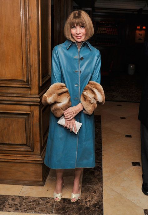 Anna Wintour - The Fifth Estate screening hosted by The Cinema Society with Vanity Fair and Richard Miller in NYC 11 October 2013 Happy Birthday Anna, Anna Wintor, Vogue Editor In Chief, Fendi Couture, Anna Wintour Style, Greatest Quotes, Corporate Women, Age Is Just A Number, Fur Cuffs