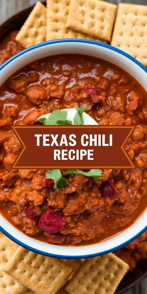 Experience the authentic taste of Texas with this rich, meaty Chili recipe! Full of tender beef, chili peppers, and spices, it’s a flavorful, no-bean chili that’s perfect for any occasion. Copycat Wolf Brand Chili, Chili With Worcestershire Sauce, Homemade Texas Chili Recipe, Texas Chili Recipe Crockpot No Beans, Ancho Chili Recipes, Chili With Chocolate Recipe, Texas Chilli Recipes, Home Made Chilli Recipe, Non Spicy Chili Recipe