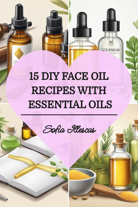 15 DIY Face Oil Recipes with Essential Oils Essential Oil Recipes Skin Care, Essential Oil Face Serum For Dry Skin, Diy Face Oil For Dry Skin, Face Essential Oils Skin Care, Facial Essential Oil Blends, Serum Diy Face, Essential Oils For Face Skincare Anti Aging, Skin Envy Essential Oil Recipe, Essential Oil Face Serum Recipe