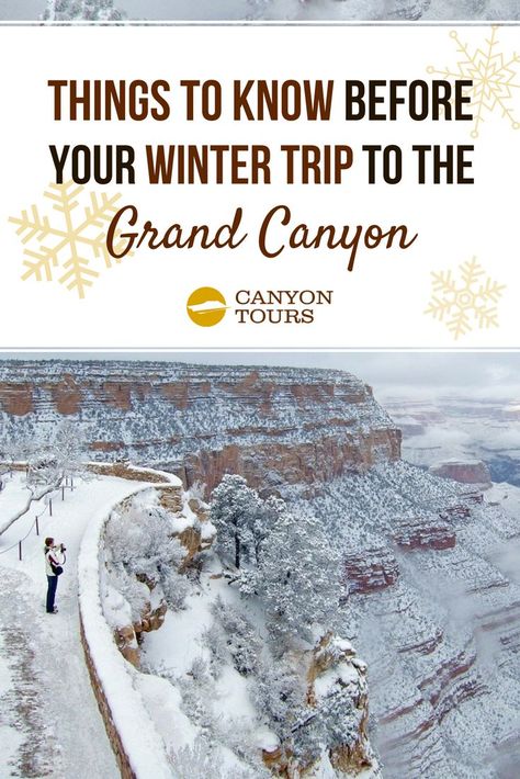 Grand Canyon Winter, Winter Vacation Packing List, United States Road Trip, Grand Canyon South Rim, Trip To Grand Canyon, Winter Trip, Arizona Travel, Winter Camping, Grand Canyon National Park