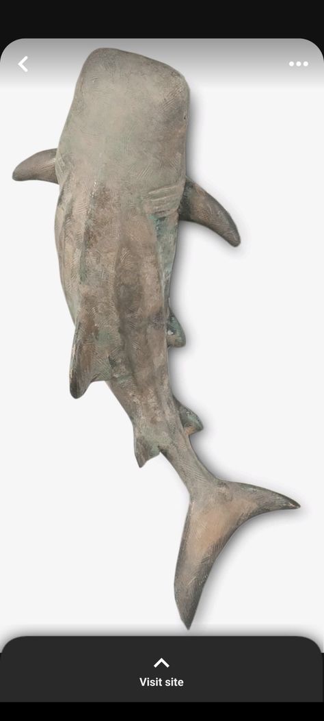 Whale Shark Sculpture, Wildlife Sculpture, Soapstone Sculpture, Shark Sculpture, Sculpture Images, Small Shark, Muted Palette, Folding Origami, Large Mural