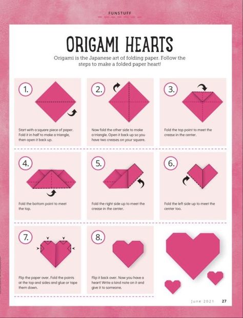 Book Page Heart Garland, Origami Out Of Post It Notes, How To Fold Paper Hearts, How To Make A Heart Out Of Post It Notes, How To Fold Heart Paper, Post It Heart Origami, Post It Note Heart Origami, Orgamini Gifts, How To Make Sticky Note Hearts