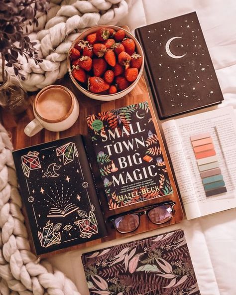 Small Town Big Magic Book, Nature, Fall Book Photography, Cute Book Pictures, Witch Book Aesthetic, Fall Books Aesthetic, Small Town Big Magic, Book Pictures Instagram, Bookstagram Inspiration Aesthetic