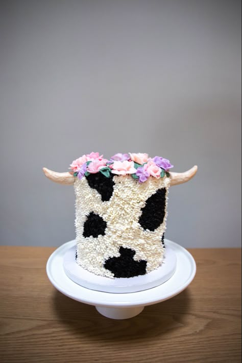 Cowhide Smash Cake, 18th Birthday Cake Cow, Cow Shag Cake, Cow Themed Birthday Cakes, Purple Cow Cake, Cowgirl Birthday Cakes For Women, Pink Rodeo Birthday Cake, Cow Heart Cake, Holy Cow I’m One Smash Cake Girl