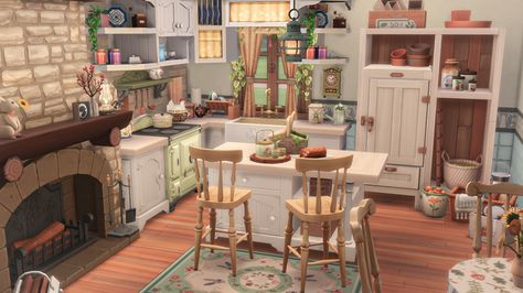 Sims Freeplay Houses, Sims 4 Kitchen, Diy House Plans, Sims 4 House Design, Casas The Sims 4, Sims Building, Sims House Plans, Sims House Design, Sims 4 Cc Furniture