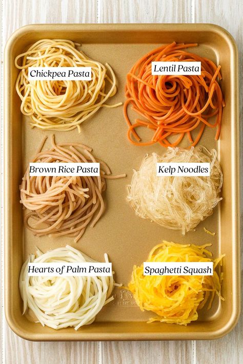 7 Best Healthy Pasta Alternatives - Legally Healthy Blonde Healthy Pasta Alternatives, Low Calorie Pasta, Pasta Calories, Healthy Spaghetti, Healthy Noodles, Pasta Substitute, Kelp Noodles, Pasta Alternative, Pasta Noodle Recipe