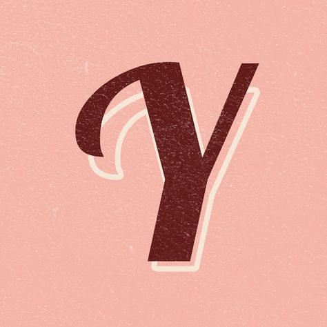 Letter Y font printable a to z stylish lettering alphabet | free image by rawpixel.com / jingpixar Letter Y Font, Cursive Y, 70s Lettering, 70s Font, Letter Y, A To Z, Lettering Alphabet, Alphabet