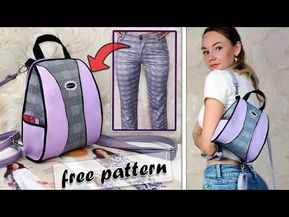 Diy Backpack Tutorial, Make Your Own Backpack, Diy Backpack Pattern, Backpack Pattern Sewing, Backpack Tutorial, First Sewing Projects, Denim Backpack, Diy Backpack, Diy Wallet