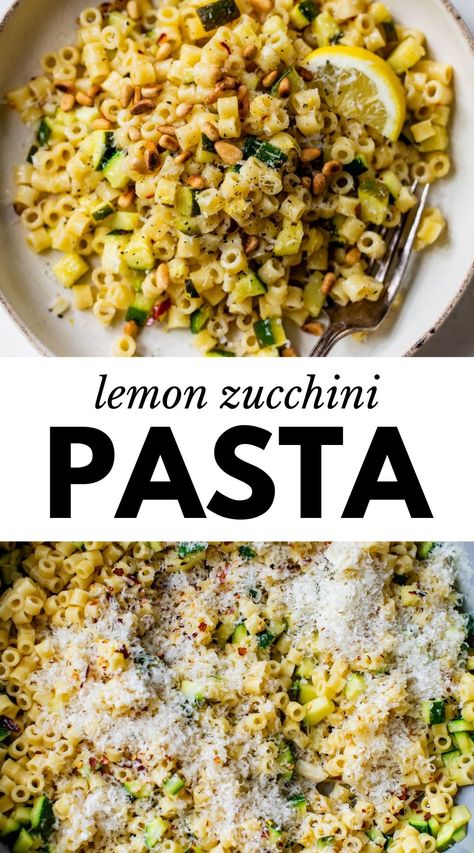 Lemon Zucchini Pasta uses simple ingredients like zucchini, garlic, butter, and fresh lemon juice to create a light pasta recipe. Plus, it's ready in under 20 minutes! Lemon Butter Zucchini Pasta, Light Healthy Dinner Simple, Yellow Zucchini Pasta, Lemon Zucchini Pasta, Light Summer Dinner Recipes, Light Pasta Recipes, College Dinner, Zucchini Pasta Recipes, Light Pasta