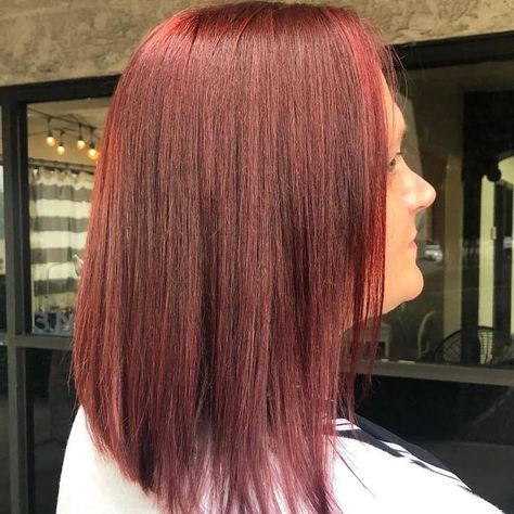 How to Fix Hair Color That's Too Red: Hair Color Specialist Explains Growing Out Red Dyed Hair, Level 6 Red Hair, Level 6 Red Hair Color, Red Tint Hair, Purple Red Hair Color, Auburn Red Hair Color, Red Purple Hair, Deep Red Hair, Color Correction Hair