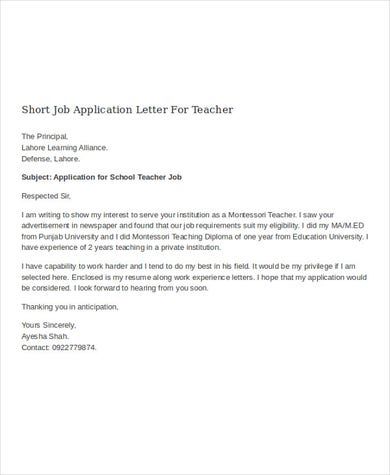 16+ Job Application Letter for Teacher Templates - PDF, DOC | Free & Premium Templates Teaching Application Letter, Letter Of Intent For Teacher Application, Application Letter For Work Immersion, Application Letter For Teaching Job, Example Of Application Letter, Letter For Teacher, Application Letter For Employment, Job Application Example, Teacher Cover Letter