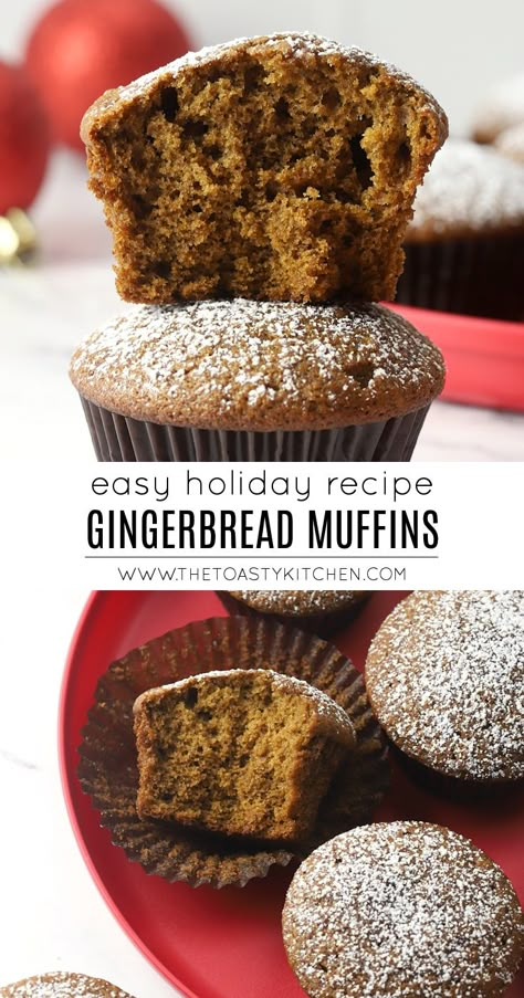 Gingerbread Muffins Pioneer Woman, Easy Gingerbread Muffins, Christmas Muffins Recipes Easy, Easy Christmas Muffins, Gingerbread Cupcakes Recipe, Winter Muffin Recipes, Nutritious Muffins, Winter Muffins, Holiday Muffins