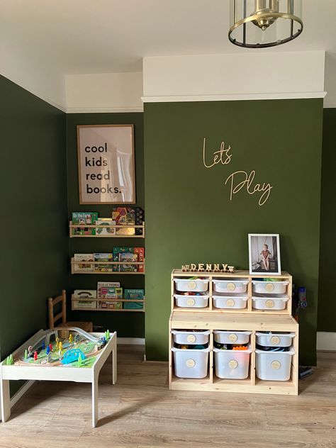 Our play room in dining room Living Room Dining Room Playroom Combo, Moody Playroom, Dining Room Turned Playroom, Dining Room Turned Office, Dining Room Playroom Combo, Dining Room Playroom, Play Therapy Office, Office Playroom, Kids Shared Bedroom