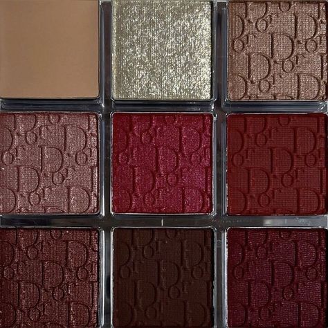 Dior palette, Makeup, Makeup bag, eyeshadow, lip stick, ysl, rhode, dior, aesthetic, it girl Dior Backstage Eye Palette, Maroon Aesthetic, Dior Backstage, Make Up Inspo, Cherry Cola, Eyeshadow Palettes, I'm With The Band, Eye Palette, Makati