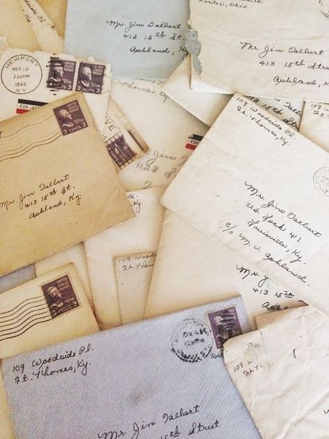 I recently inherited some old family books. My Aunt who knows I run a little… Old Letters, Handwritten Letters, Wallpaper Vintage, Lost Art, Old Love, Mail Art, Letter Writing, Love Letters, Runes