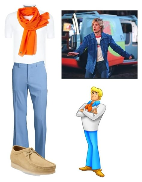 "Fred Jones-Scooby Doo" by silverbellatrix ❤ liked on Polyvore featuring STONE ISLAND, COSTUME NATIONAL, Clarks, Lacoste, men's fashion and menswear Fred Jones Halloween Costume, Fred Costume From Scooby Doo, Scooby Doo Fantasia, Fred Jones Costume, Fred Scooby Doo Costume, Sherlock Inspired Outfits, Scooby Doo Fashion, Halloween Costume Ideas For Guys, Anime Costume Ideas