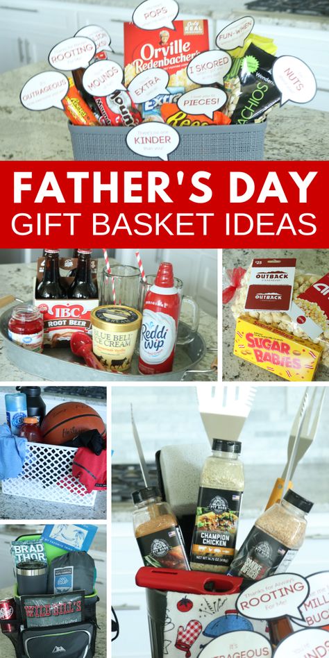 Father's Day Gift Basket Ideas to help you know What Dad's Want this Year on Father's Day! All of these ideas can be found at Walmart or Target and are easy to throw together at the Last Minute #passion4savings #fathersday #giftideas #giftideas #fathers #dadsday Father's Day Basket Ideas, Father Day Gift Basket Ideas, Father’s Day Diy Gift Basket, Fathers Day Gifts Baskets Ideas, Fathers Day Surprise Ideas, Fathers Day Theme Ideas, Fathers Day Basket Ideas, Father’s Day Ideas, Father’s Day Gift Ideas