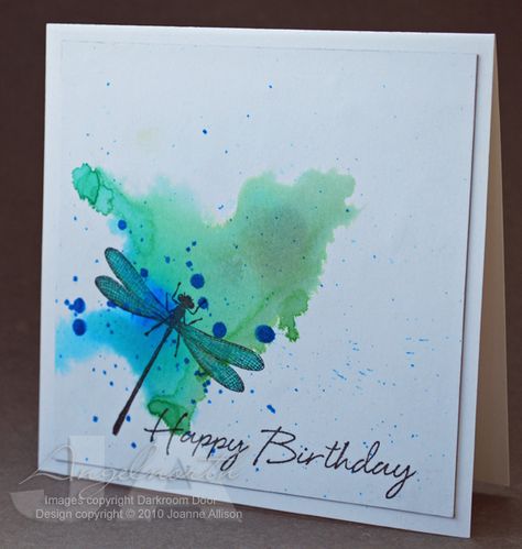 Birthday Dragonfly, Dragonfly Birthday, Dragonfly Watercolor, Journal April, Cadmium Orange, Sap Green, Watercolor Birthday Cards, Reunion Ideas, Dragonfly Dreams