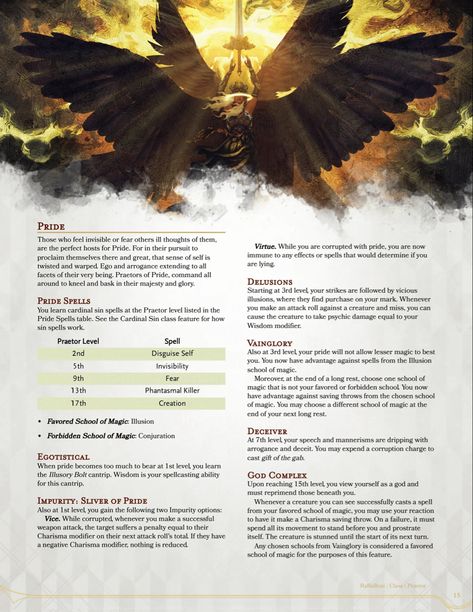 Seven Deadly Sins Dnd 5e, Dnd Seven Deadly Sins, Dnd Rewards, Dnd Subclasses, Homebrew Classes, Dnd Character Sheet, Dnd Homebrew, D D Classes, Dnd Items