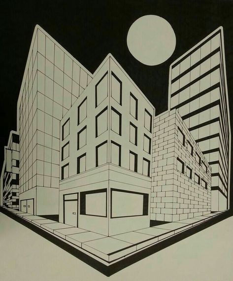 2 Point Perspective Cityscape, Cityscape Art Drawing, Point Of Perspective Art, 2 Point Perspective Pictures, City Scape Drawing Perspective, 3point Perspective Drawing, One Point Perspective Cityscape, 2 Point Perspective Drawing Cities, Two Perspective Drawing