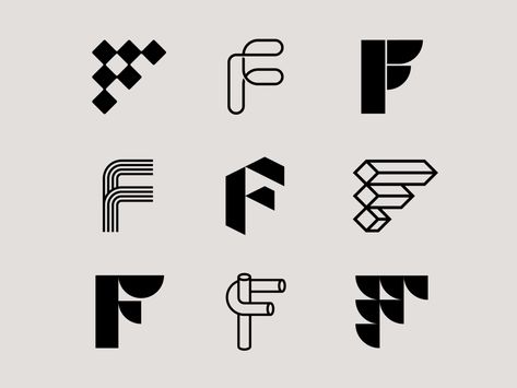 Letter F exploration by Milos Bojkovic on Dribbble F Design Letter, Two Letter Logo, F Design, Alfabet Font, Logo Monogramme, Photographer Logo, Logo Design Inspiration Branding, Word Mark Logo, Letter F