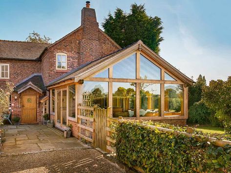 Timber Frame Cottage, Timber Frame Extension, Oak Framed Extensions, Orangery Extension, Cottage Extension, Oak Windows, Oak Frame House, Garden Room Extensions, Oak Framed Buildings