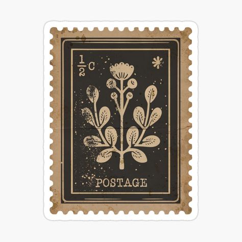 Flower Postage Stamps, Aesthetic Journaling, Vintage Postage Stamps, Vintage Postage, Post Stamp, Flower Stamp, Dark Academia Aesthetic, Academia Aesthetic, Vintage Stamps