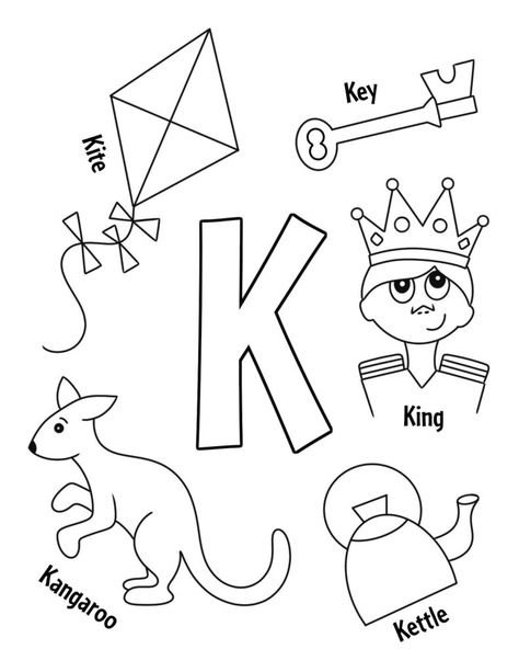 FREE Letter K Worksheets for Preschool ⋆ The Hollydog Blog K Is For Craft, K Is For, Letter K Worksheets For Preschoolers, Letter K Coloring Page, Letter K Activities For Preschool, Letter K Worksheet, K Coloring Pages, Letter K Worksheets, Letter K Preschool