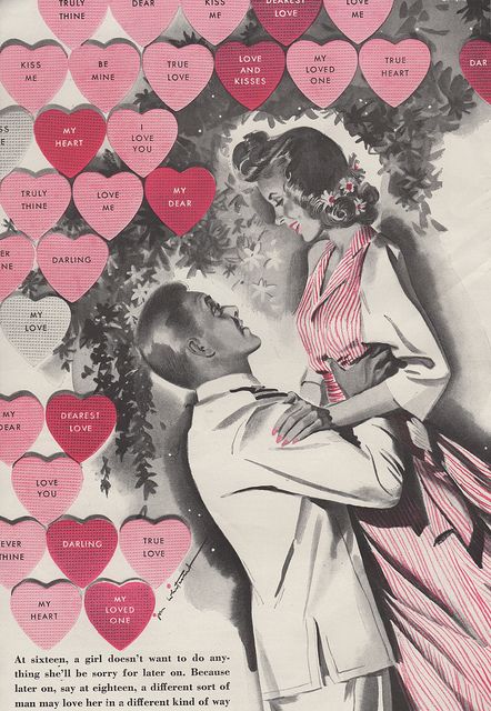 1949 Vintage Romance, Retro Valentines, My Funny Valentine, Art Collage Wall, Romantic Valentine, Vintage Valentines, Room Posters, Vintage Cards, San Valentino