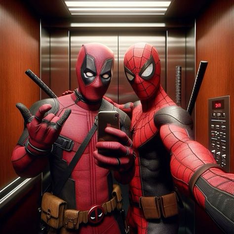 Venom And Deadpool, Deadpool And Spiderman Wallpaper, Deadpool Selfie, Spiderman Selfie, Deadpool And Venom, Spiderman X Venom, Venom And Spiderman, Spiderman And Deadpool, Spider Man And Deadpool