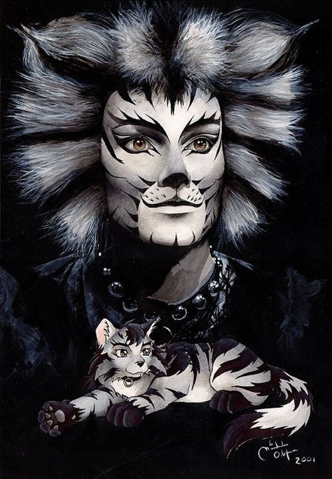 Munkstrap Cats Makeup Musical, Cats Musical Makeup, Cats Makeup, Animal Face Paintings, Jellicle Cats, Monster Makeup, Animal Makeup, Tiger Artwork, Theatre Makeup