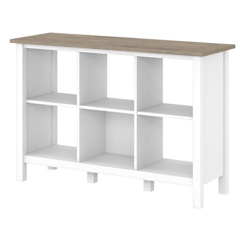 Free 2-day shipping. Buy Bush Furniture Mayfield 6 Cube Bookcase at Walmart.com Horizontal Bookcase, Farmhouse Bookshelf, 6 Cube Organizer, 3 Shelf Bookcase, Drawer System, Bookcases For Sale, Wood Projects Plans, Farmhouse Office, Shaped Desk