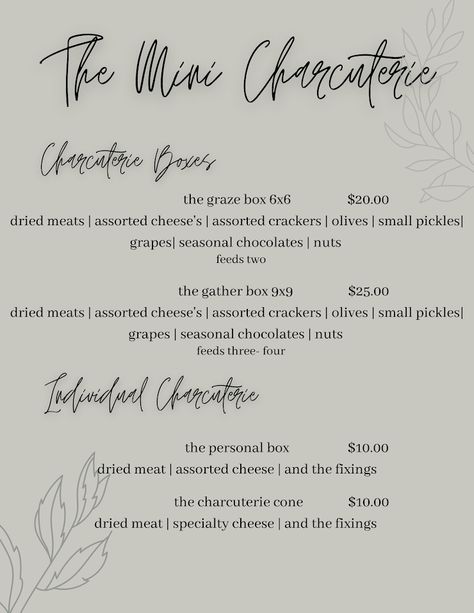 Charcuterie Logo Ideas, Charcuterie Board Prices, How To Start A Charcuterie Board Business, Charcuterie Price List, Charcuterie Menu Ideas, Charcuterie Business Names Ideas, Charcuterie Cart Business, Charcuterie Board Pricing, How To Start A Charcuterie Business