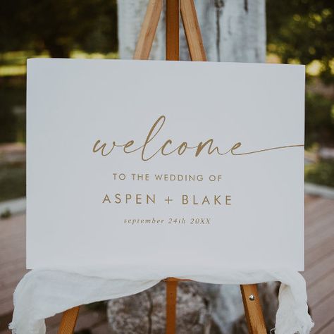 Modern Gold Script Wedding Welcome Foam Board Summer Party - elegant welcome to our wedding, rustic wedding welcome foam board, modern wedding day decor sign, minimal wedding reception signage, fancy contemporary script large ceremony, classy minimalist romantic boho autumn, simple monochrome whimsical handwritten, spring summer bohemian typography k500, fall winter unique industrial lettering, classic yellow gold white calligraphy Industrial Lettering, Summer Calligraphy, Wedding Reception Signage, Handwritten Wedding, Reception Signage, Romantic Wedding Receptions, Minimalist Wedding Decor, Wedding Ceremony Signs, Gold Calligraphy