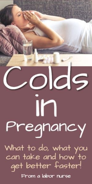 Being sick with a cold while you're pregnant is no fun.  This post from an L&D RN  will talk about how it can affect the baby, medications you can/can't take and what to do at home to try to feel better! #sudafed #cold #pregnant Pregnancy Tips, Cold While Pregnant, Pregnancy Hacks, Labor Nurse, Baby Kicking, Pumping Moms, Baby Sleep Problems, How To Get Better, Pregnant Mom