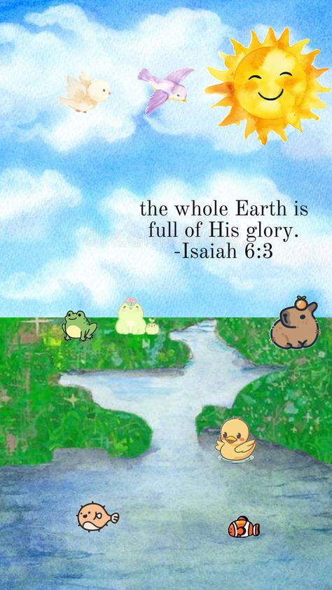 Creation Bible, Bible Wallpaper, Wallpaper Animals, Isaiah 6, Verse Wallpaper, Whole Earth, Verses Wallpaper, Wallpaper Cute, Wallpaper Decor