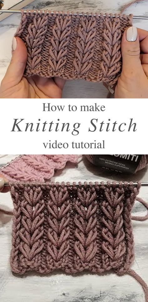 Easy Knitting Stitch To Make Voluminous Patterns | CrochetBeja Knitting Stitches Tutorial, Vogue Knitting, Stitch Crochet, Easy Knitting Patterns, Knit Stitch Patterns, Beautiful Knitting, Knit Stitch, Knitting Tutorial, Knitting Techniques